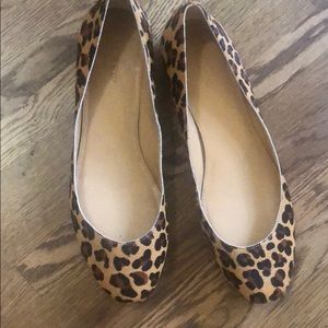 J.Crew Leopard Calf Hair Shoes, 9.5